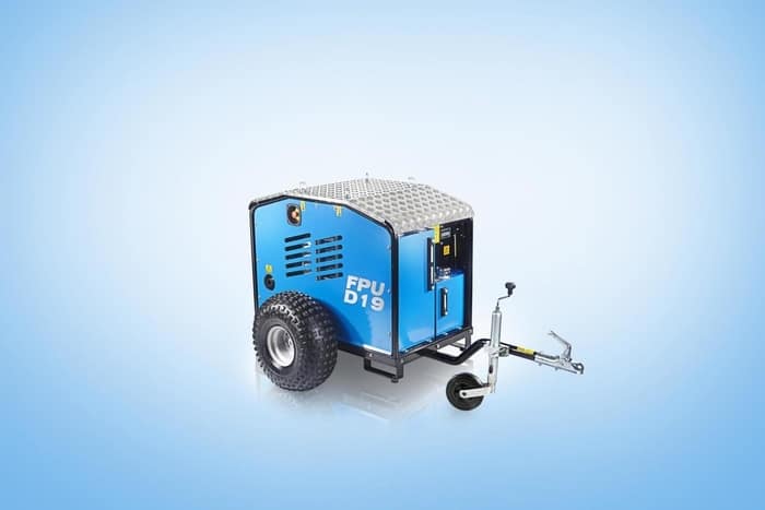 hydraulic power unit with wheels